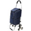 Chariot d'escalier avec roulettes, chariot de magasinage pliable noir, sac imperméable Oxford commercial, roues triangulaires en acier inoxydable-126692873
