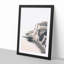 The White Cliffs of Dover in Sepia in Abstract - Picture Frame Graphic Art Print-55769447-55769446
