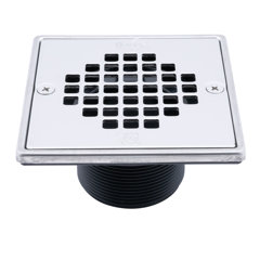 Signature Hardware 446690 Square Shower Drain Cover with Round Strainer Finish: Oil Rubbed Bronze