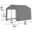 Abri Shed-in-a-Box® PEAK 6X10X6-6 GRIS