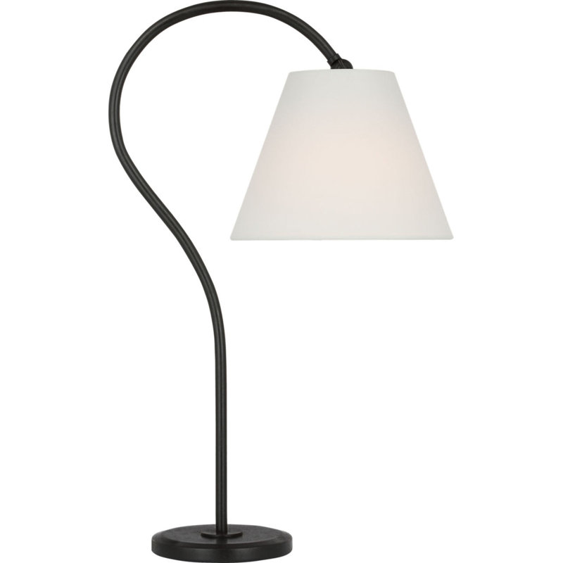 Dume 24" Arched Table Lamp, Aged Iron