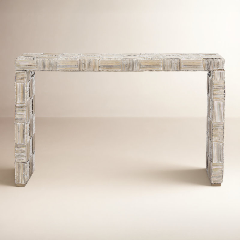 Redrow 51.18'' Console Table, White Wash