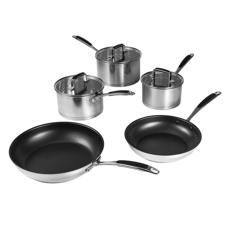 8 - Piece Stainless Steel Cookware Set