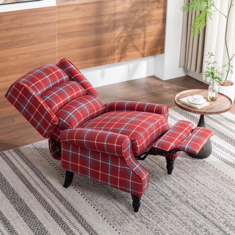 Brieuc Upholstered Recliner, Red