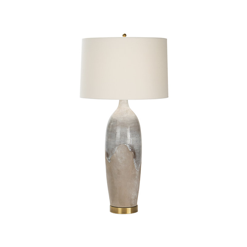 Clint Porcelain Table Lamp, 34" H x 17" W x 17" D, White