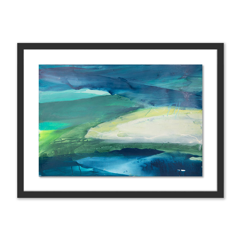 Ocean Water IV Print by Kim Whiteside, 18" H x 24" W x 1.5" D, Black