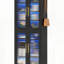 Bibliothèque avec portes et armoire à DEL avec tablettes réglables-1104082732