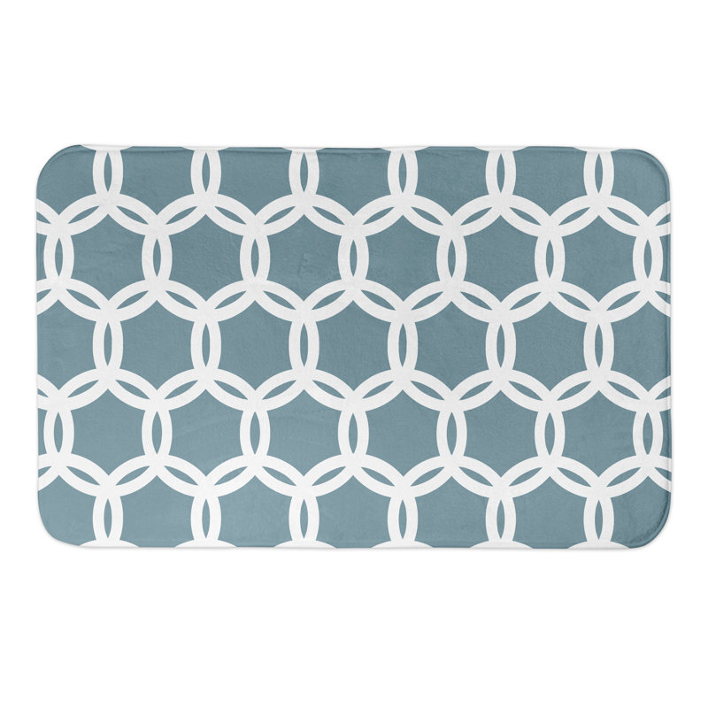Tapis pour salle de bain Kennison, Bleu