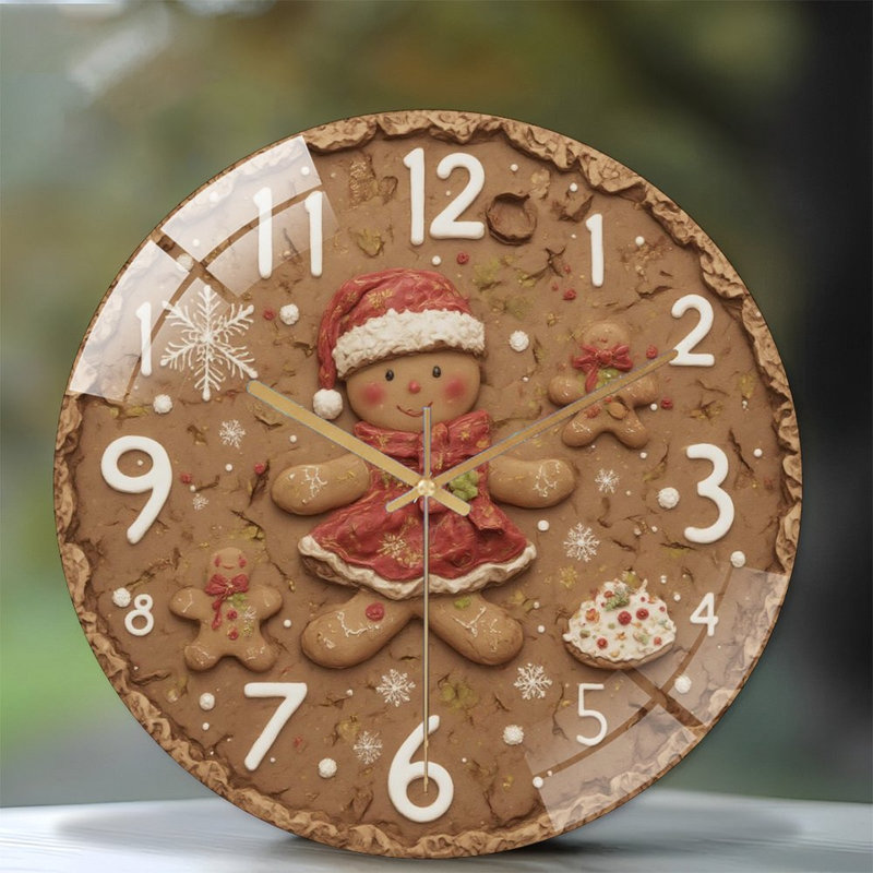 Clock-With - 12'' Modern Glass Wall Clock