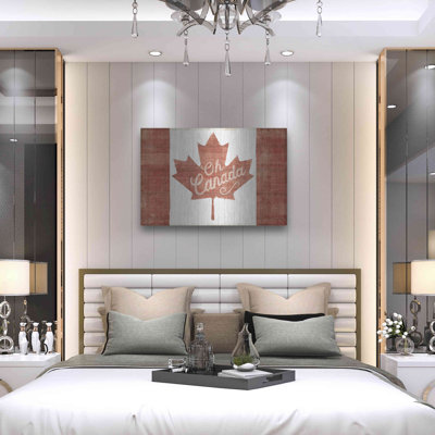 Red Barrel Studio® «Oh Canada Flag» par Sue Schlabach, art mural en métal
