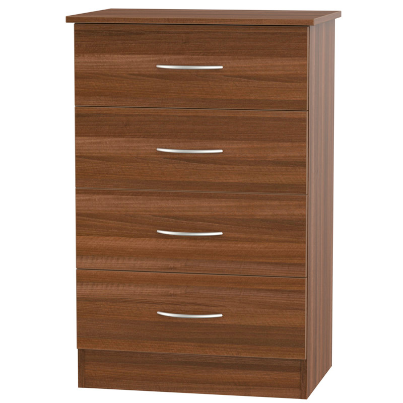 Tabatha 58cm W 4 - Drawer Chest of Drawers, Walnut