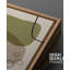 Reproduction de style Mid-Century brun vert et gris, symbole de collage de formes abstraites modernes sur toile, 2 pièces-92285159-92285158