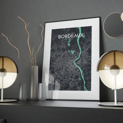 Bordeaux City Map In Dream - No Frame Print
