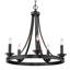 Lustre en roue de chariot à 5 lumières de style bougie Pavon-58065126