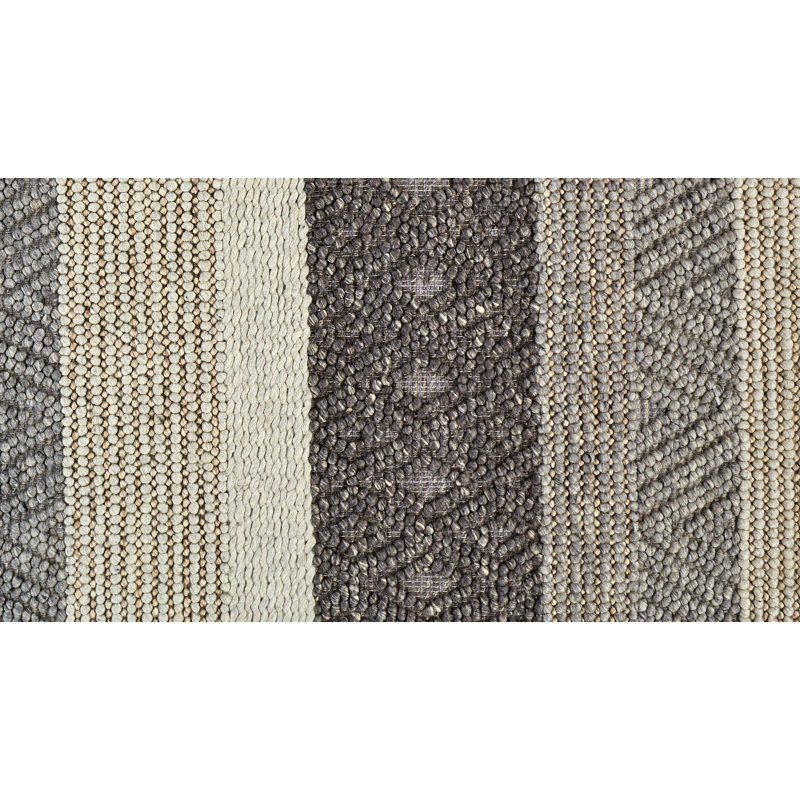 Tapis beige / brun en laine / coton noué à la main Actual, Rectangle 9 pi 6 po x 13 pi 6 po