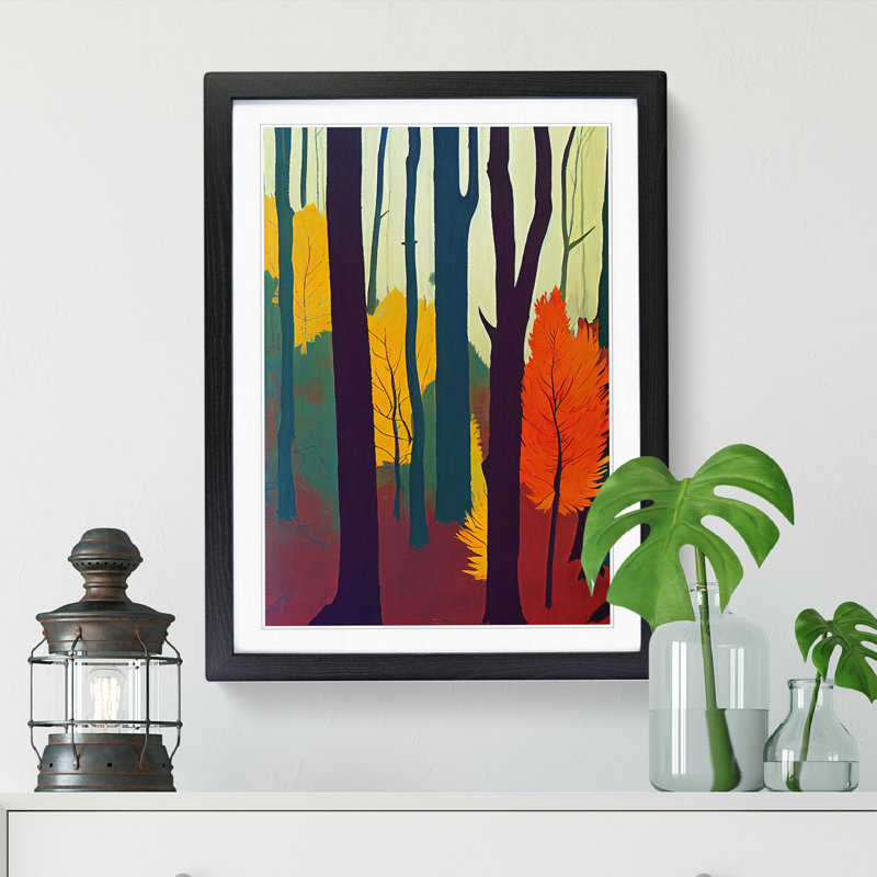Autumn Forest Vol.3 - Single Picture Frame Print, 64cm H x 46cm W, Walnut