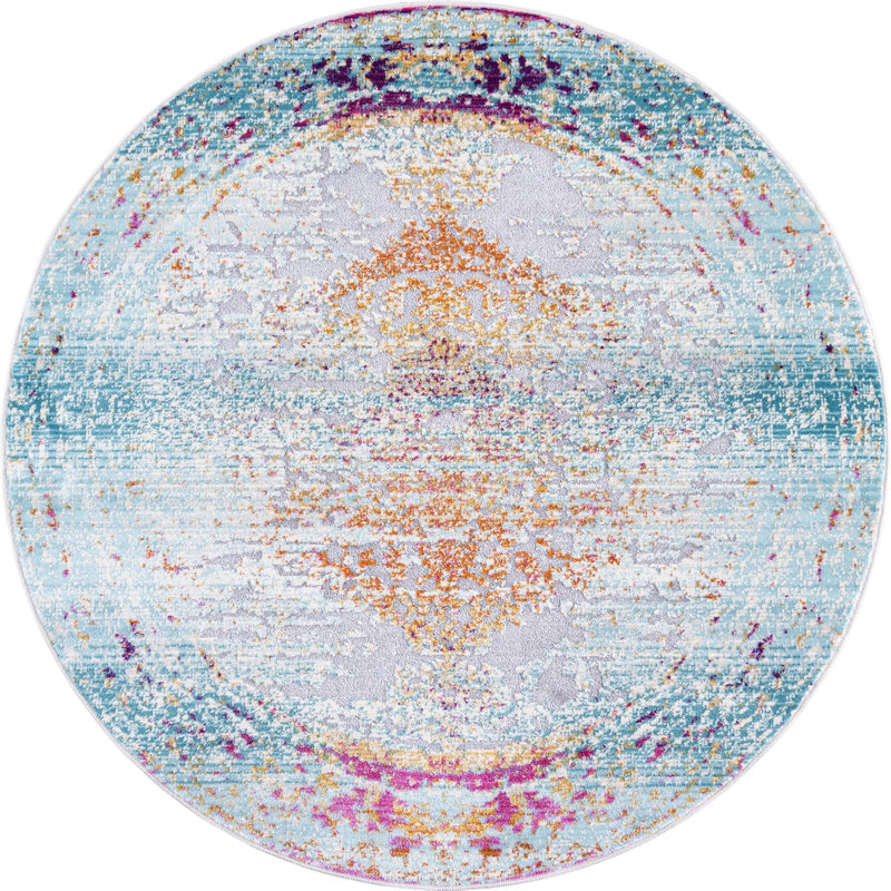 Oriental Indoor Rug, Round 3'7"