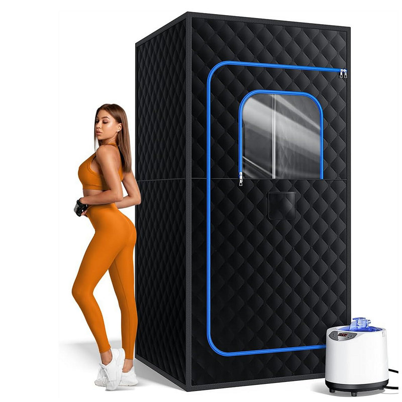 Portable Home Sauna Tent With 3L Steamer (36"X36"X71") - Includes 1200W Heater, 15-Level Remote, Foldable Chair | Big Size Personal Steam Spa For Relaxation & Detox