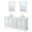 Meuble-lavabo double autoportant Deborah avec plateau en quartz-92725457-92725453-92725458