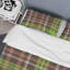 Ensemble de housse de couette en microfibre brun / vert 3 pièces-1199628302