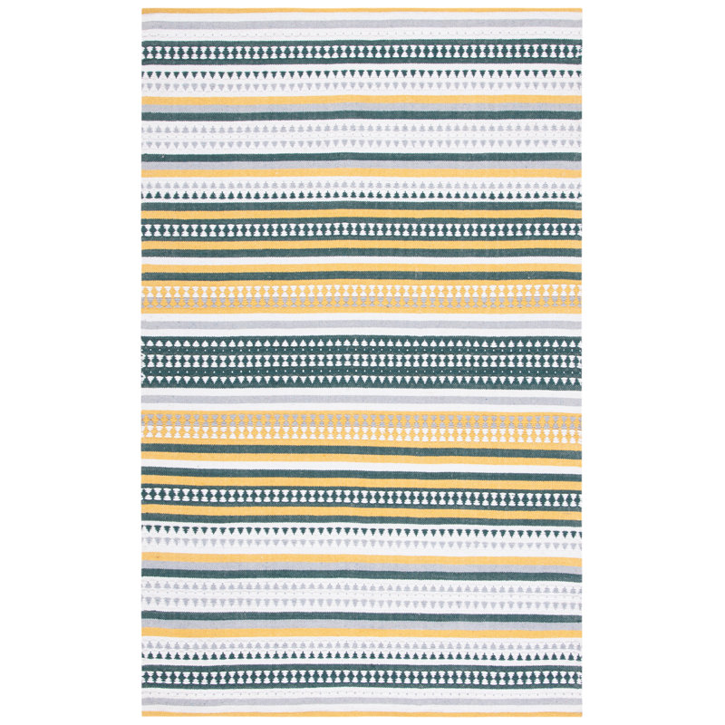 Montauk Hand Woven Cotton Striped Rug, Rectangle 3' x 5'