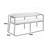 Vonn Long Bench, 62 Inch, Chenille, Padded Backrest, Metal Legs-112302839