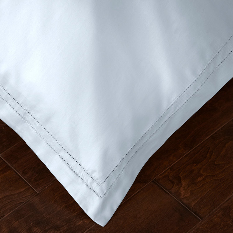 Yalda Egyptian Certified Cotton Modern 3 Piece Duvet Cover Set, Queen Duvet Cover + 2 Standard Sham, Icy Blue