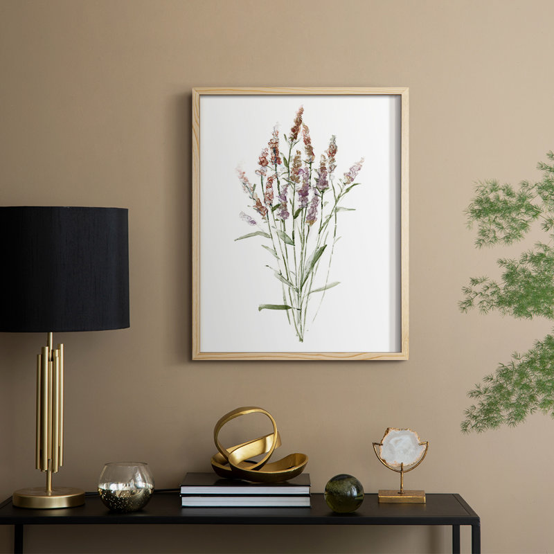 Reproduction encadrée botanique III - bois massif
