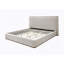 Grand lit Orane en tissu gris
