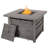 50,000 Btu Propane Fire Pit For Outdoor, 35” Square Fire Table With Lid