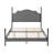 Modern Corduroy Upholstered Platform Bed with Metal Poster,LED Light & Arch Headboard-89440981-89441004