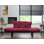 Élégant canapé-lit 2 places en tissu de 61,0 po x 27,6 po x 27,6 po | Structure 100% métal, rembourrage en mousse à haute résistance, nettoyage facile | Taille du lit: 73,6 po x 27,6 po | Capacité de poids maximale: 440 lb | Parfait pour les petits
