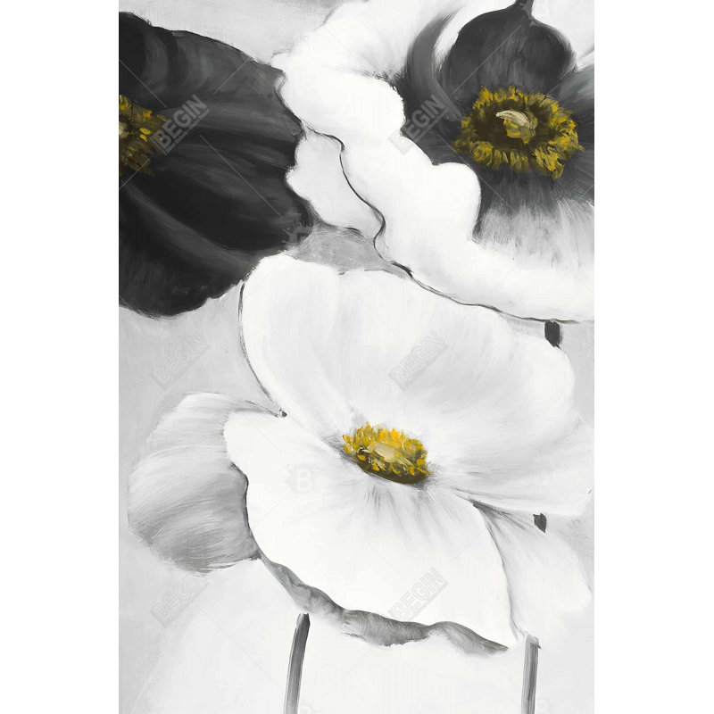 Assorted white flowers Bath Mat with Non-Slip Backing - Quick Dry Memory Foam Bathroom Rug - Absorbent - Modern Plush Spa-Style - Machine Washable