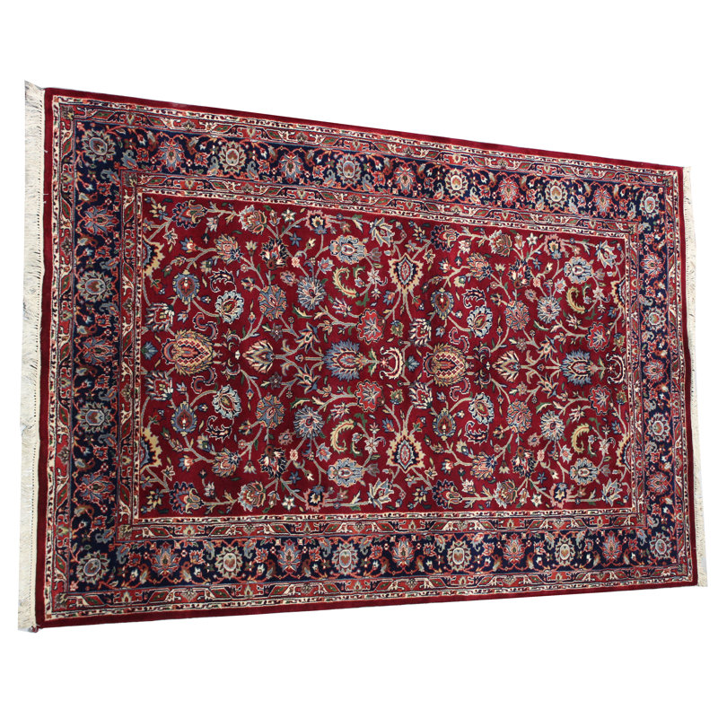 Babacer Wool Oriental Rug, Rectangle 4' x 6'