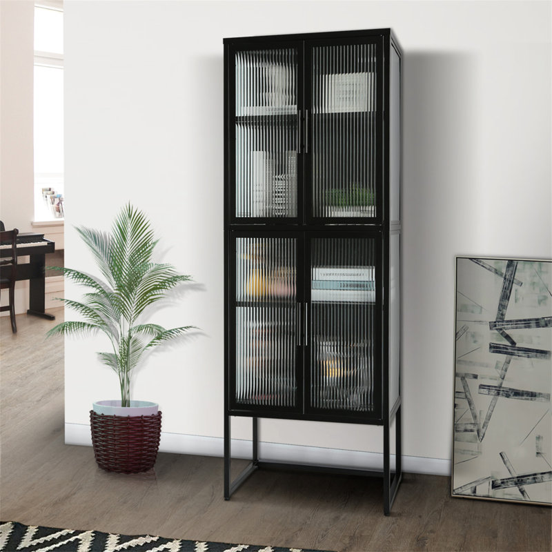 Angelene Metal Accent Cabinet, Black