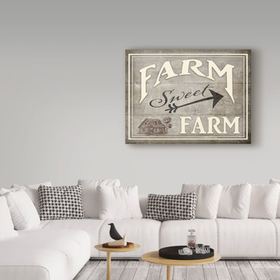 « farmst farm rustique », art textuel sur toile tendue
