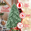 9 pi - Arbre de Noël teinté avec 4368 pointes en PE + PVC - Arbre unique avec des branches articulées, assemblage facile, support en métal stable, décoration des Fêtes accrocheuse-117671947