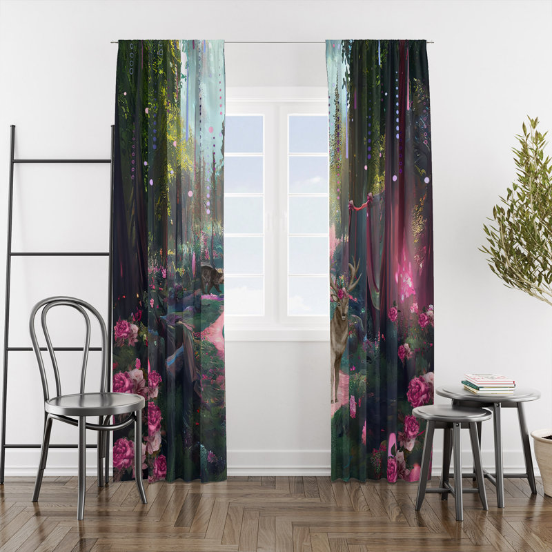 Semi Sheer Curtain Pair, 56" W x 78" L
