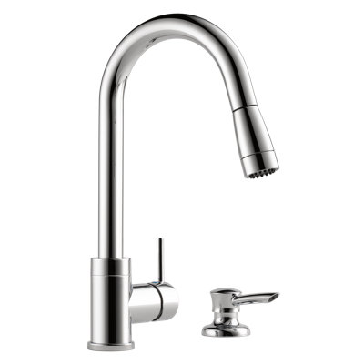 Peerless Faucets Apex Pull Down Kitchen Faucet with Soap Dispenser