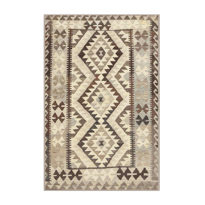 Tapis beige/brun contemporain, Rectangle 7 pi x 9 pi