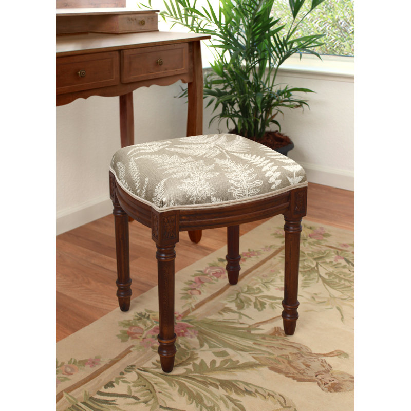 Tabouret de coiffeuse en lin Camiah Cathay, Noyers, Taupe