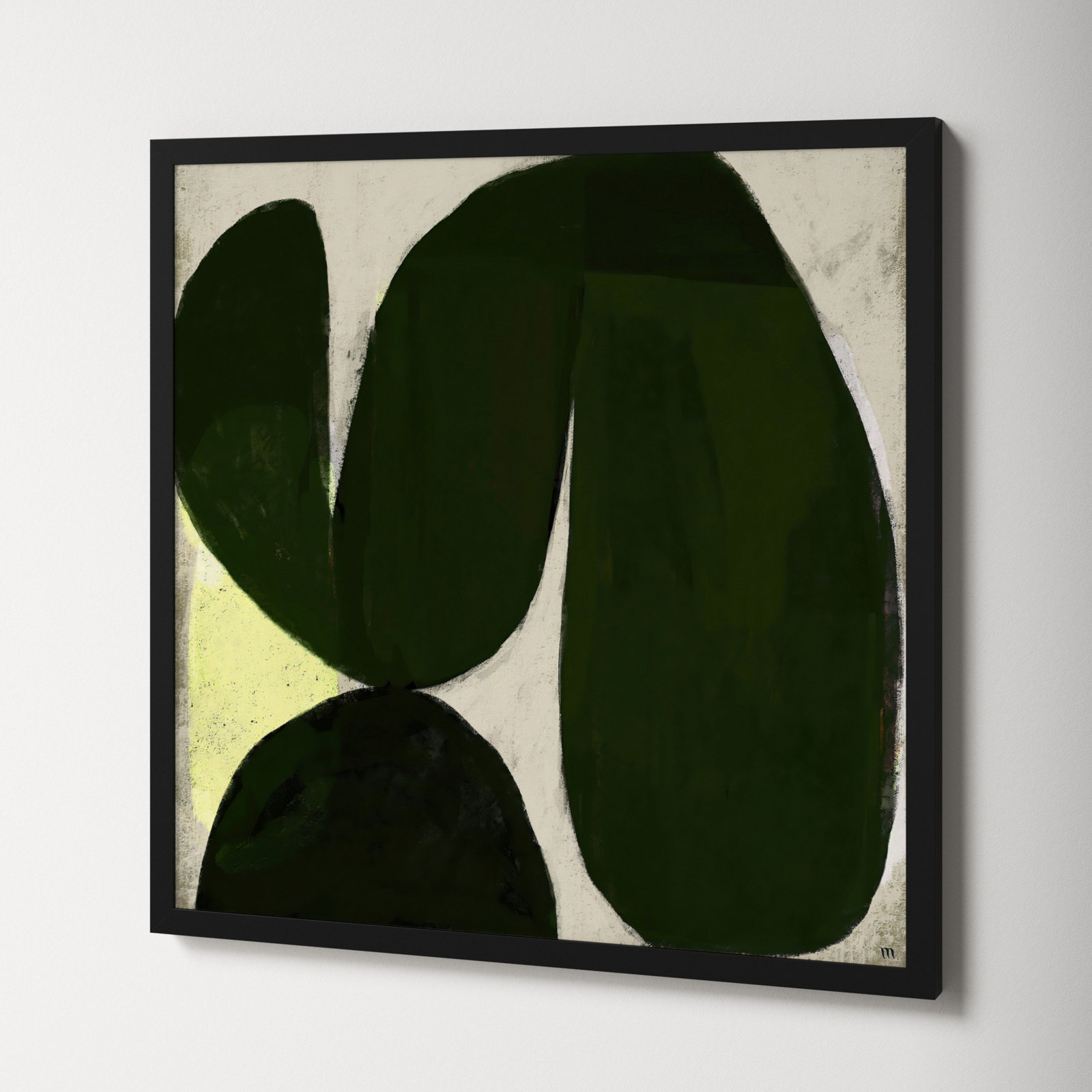 Vanessa "Succulent No. 7" Print, Black, 30" H x 30" W x 1.25" D
