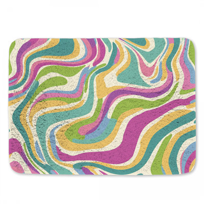 Tapis de bain abstrait tourbillon abstrait
