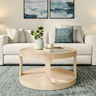 Table basse ronde 34 "avec tablette Forma