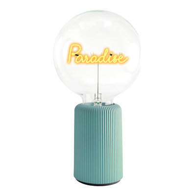 Ampoule PARADISE ambre avec base de lampe de table PORTABLE Pop Nomad