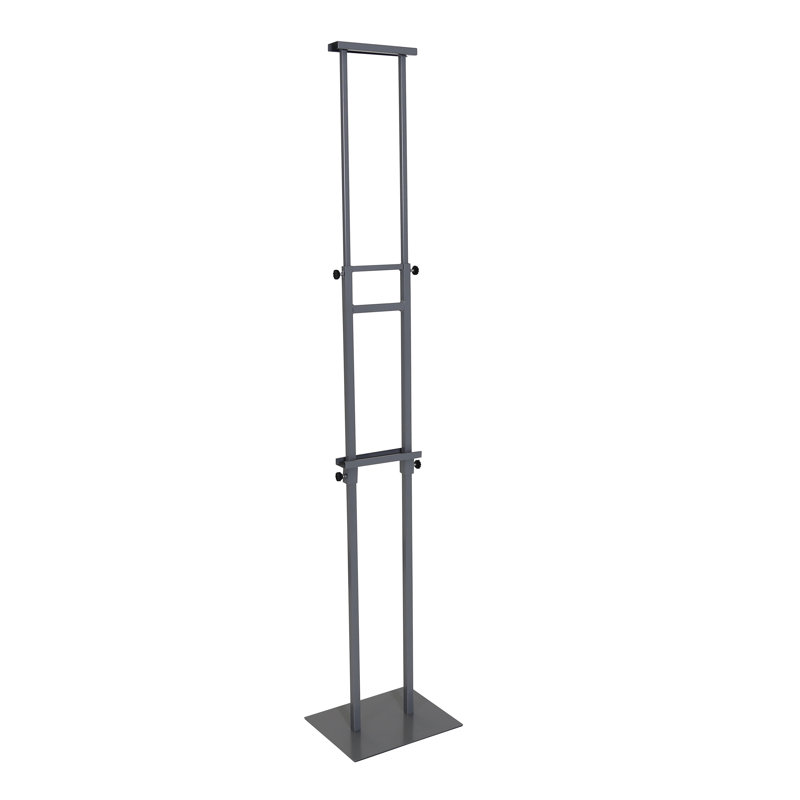 Adjustable Height Poster Stand, Silver