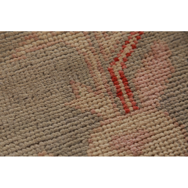 Vegetable Dye Handmade Oushak Turkish Rug 4x7
