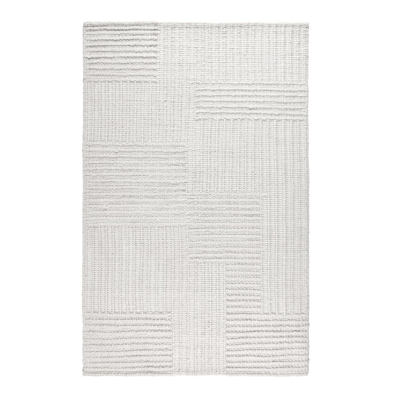 Clayton Patchwork Area Rug in Ivory, Rectangle 8' x 10'