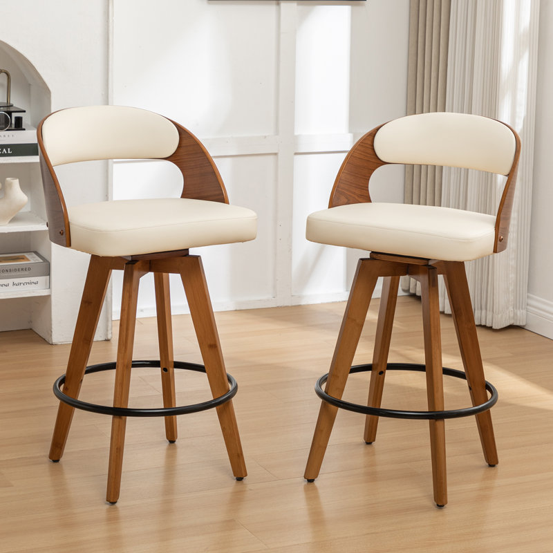 Cayuga Swivel Bar Stool, Beige, Bar Stool (76.2cm Seat Height)