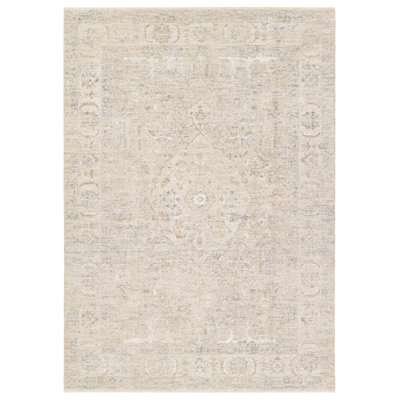 Jaipur Living Aslan Powerloomed Traditional Ivory / White/Yellow / Gold Runner (3'X9' RNR)